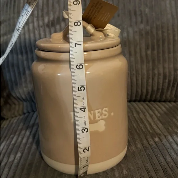 Rae Dunn Beige 'BONES' Ceramic Pet Treat Jar - Picture 8 of 9